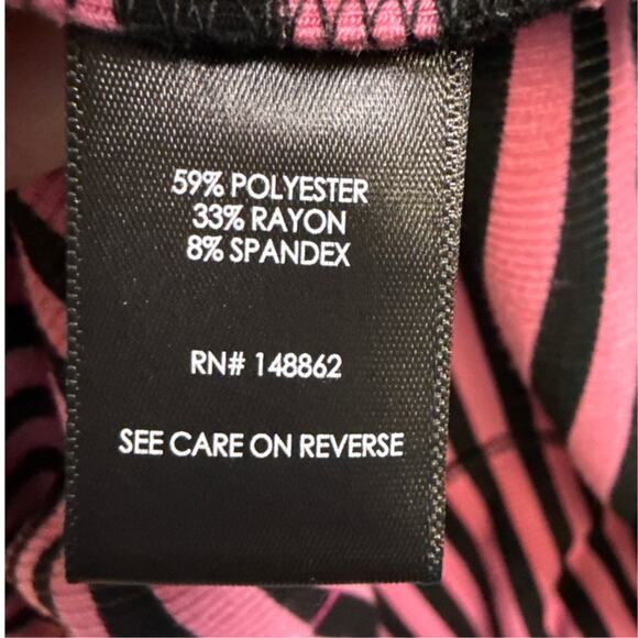 Torrid Maxi Form Fitting Dress Size 1X in Pink and Black - Picture 9 of 9